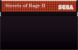 Cartridge artwork for Streets Of Rage 2 on the Sega Master System.