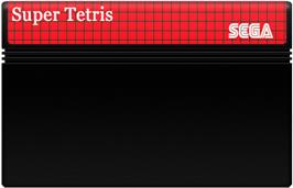 Cartridge artwork for Super Tetris on the Sega Master System.