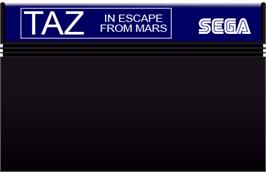 Cartridge artwork for Taz in Escape from Mars on the Sega Master System.
