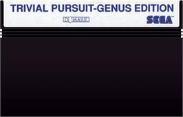 Cartridge artwork for Trivial Pursuit - Genus Edition on the Sega Master System.