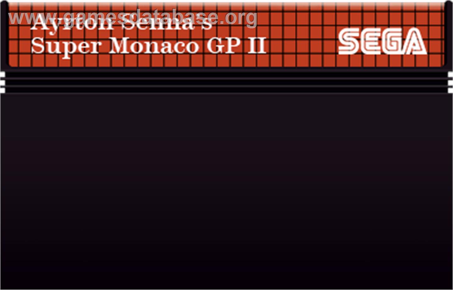 Ayrton Senna's Super Monaco Gp 2 - Sega Master System - Artwork - Cartridge