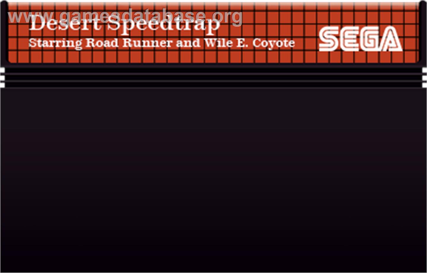 Desert Speedtrap Starring Road Runner And Wile E. Coyote - Sega Master System - Artwork - Cartridge