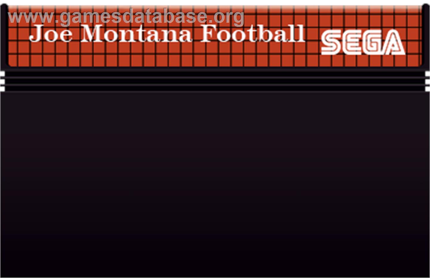 Joe Montana Football - Sega Master System - Artwork - Cartridge