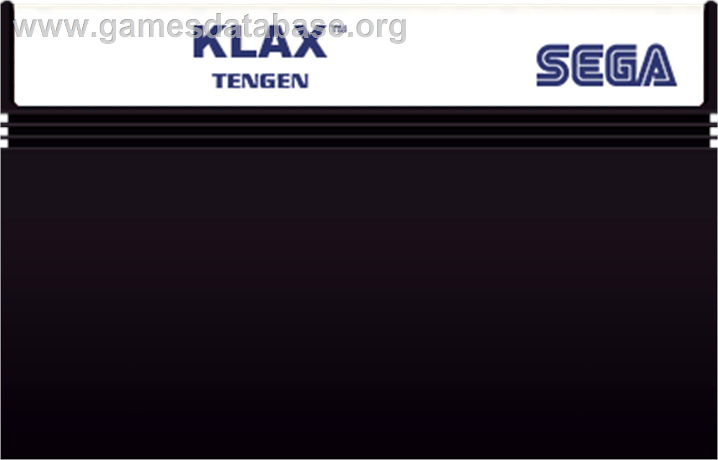 Klax - Sega Master System - Artwork - Cartridge