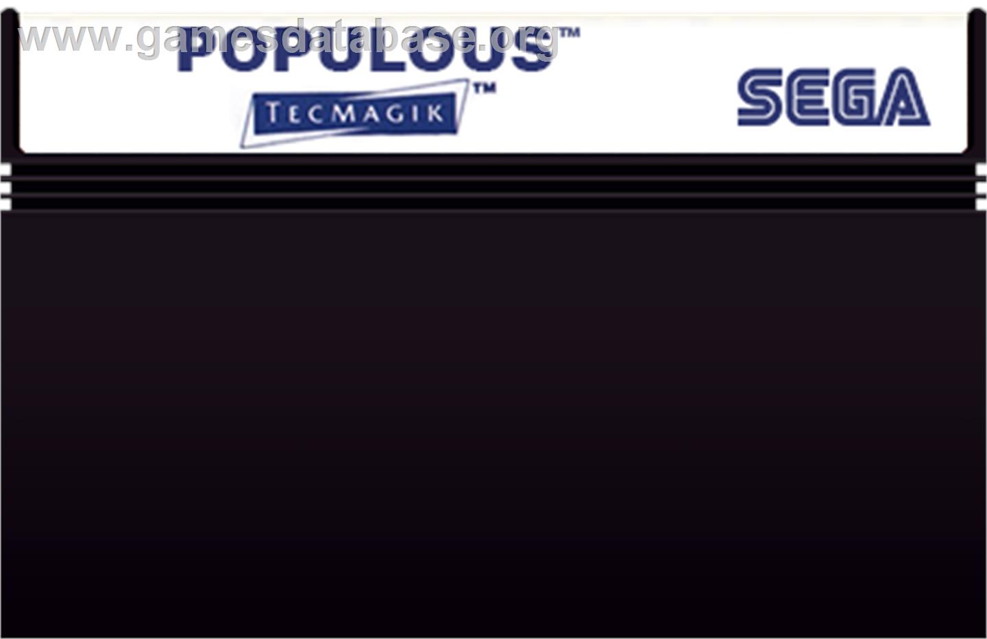 Populous - Sega Master System - Artwork - Cartridge
