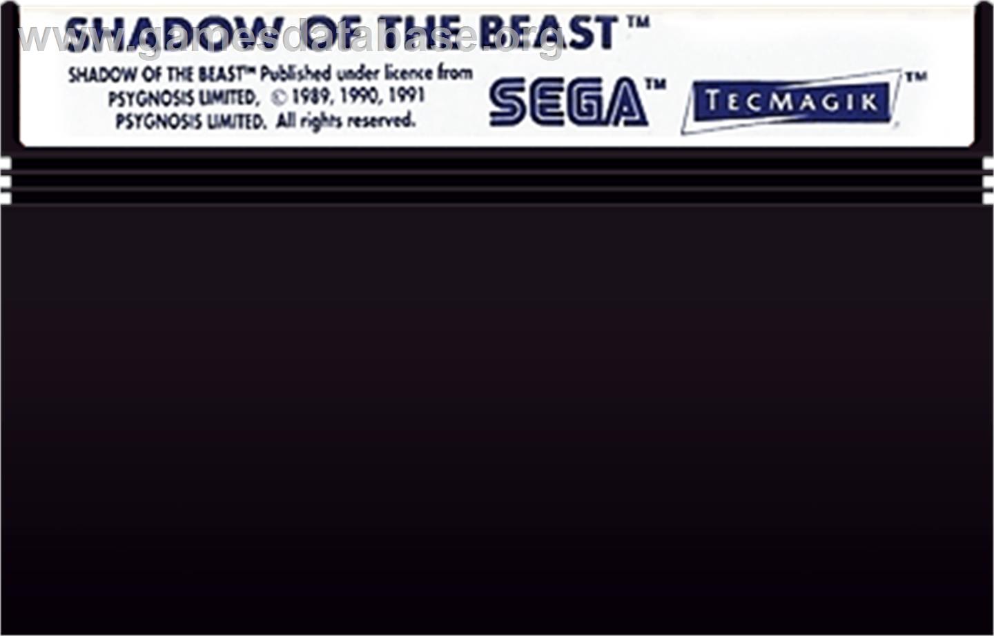 Shadow Of The Beast - Sega Master System - Artwork - Cartridge