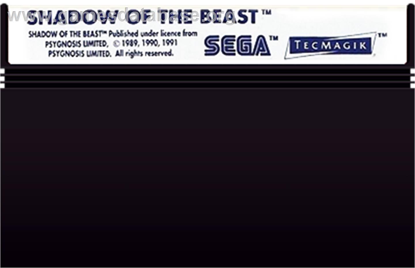 Shadow of the Beast - Sega Master System - Artwork - Cartridge