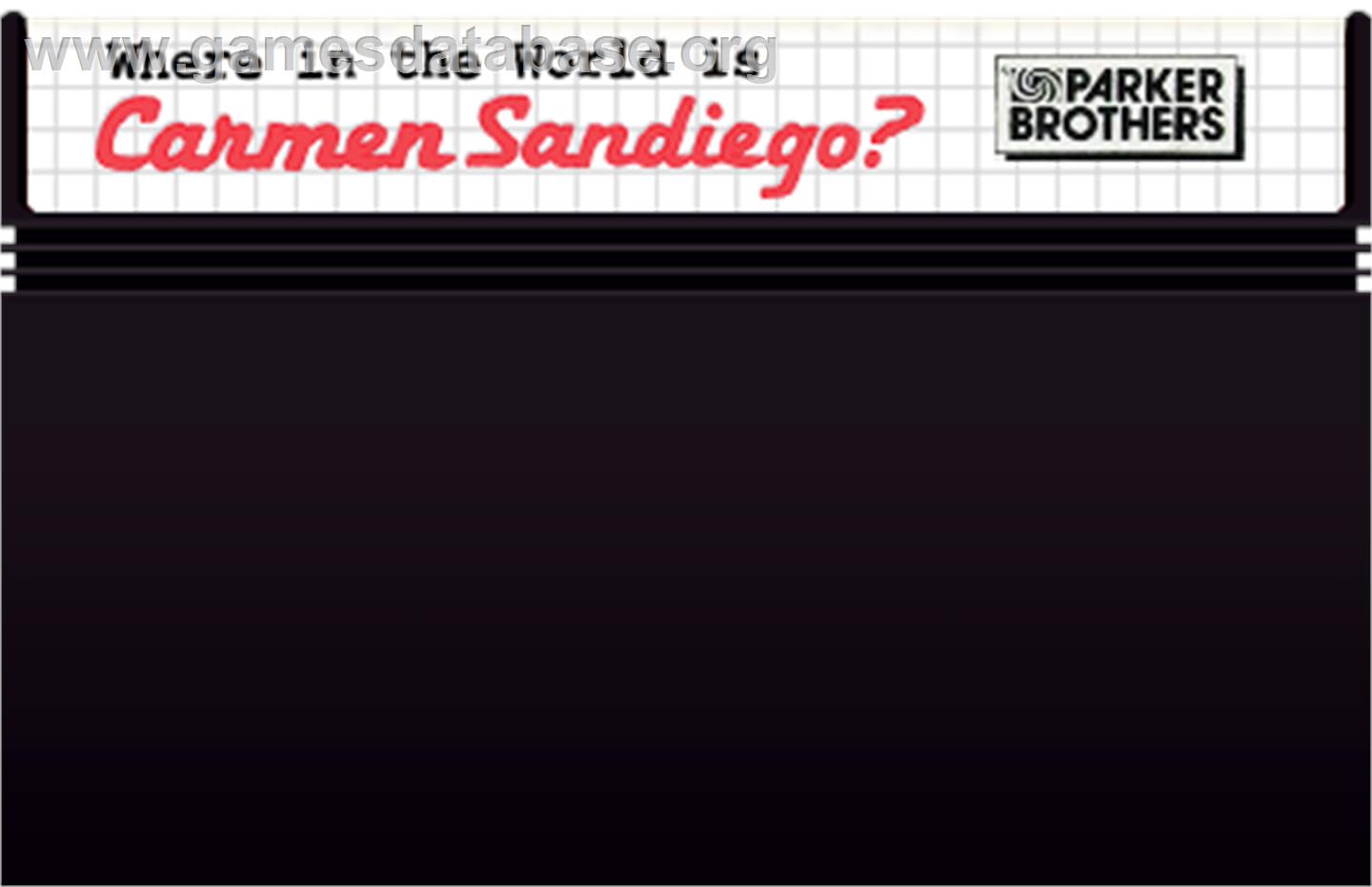 Where in the World is Carmen Sandiego - Sega Master System - Artwork - Cartridge