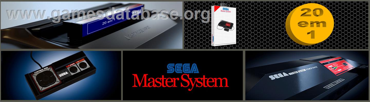 20 em 1 - Sega Master System - Artwork - Marquee