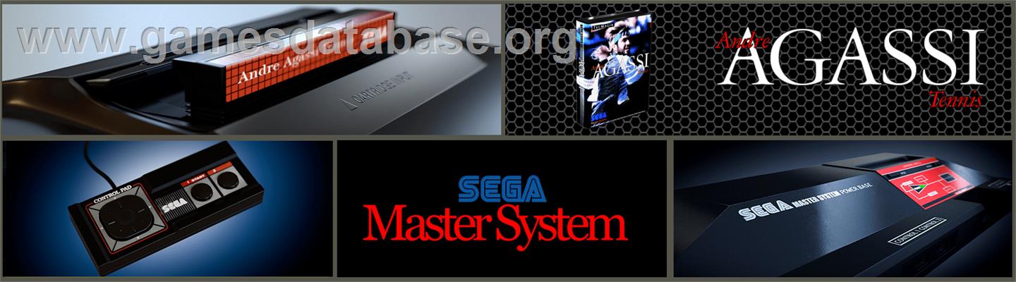 Andre Agassi Tennis - Sega Master System - Artwork - Marquee