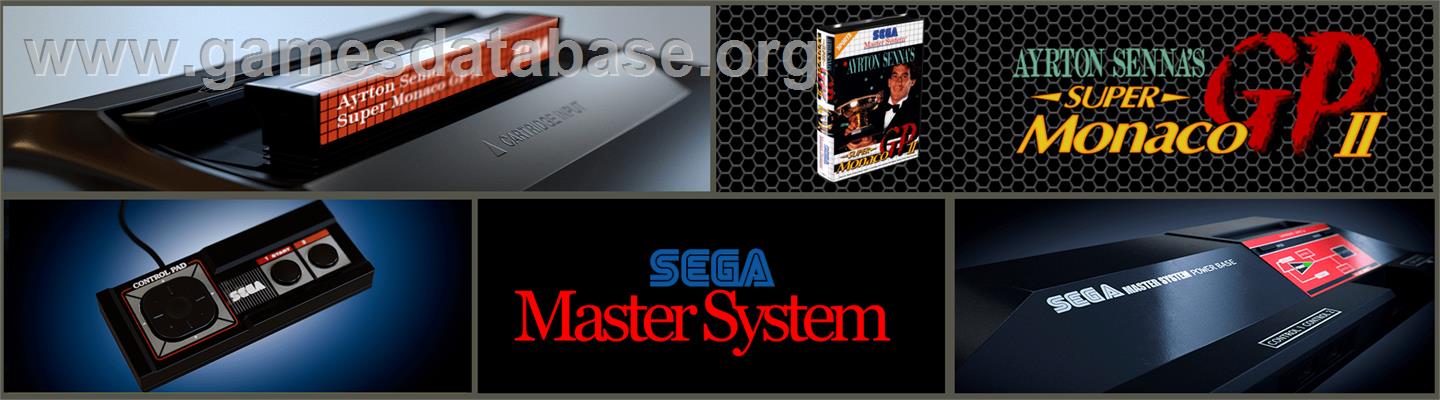 Ayrton Senna's Super Monaco GP 2 - Sega Master System - Artwork - Marquee