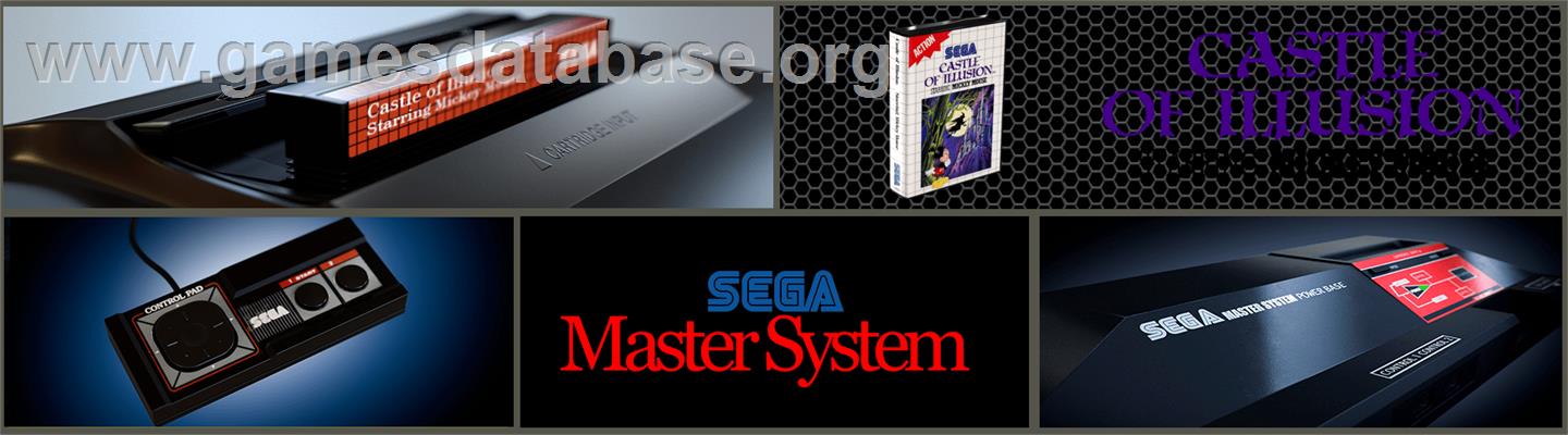 Castle of Illusion starring Mickey Mouse - Sega Master System - Artwork - Marquee
