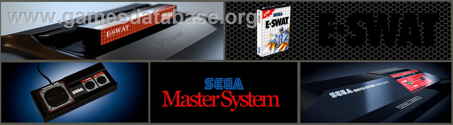 E-SWAT: City Under Siege - Sega Master System - Artwork - Marquee