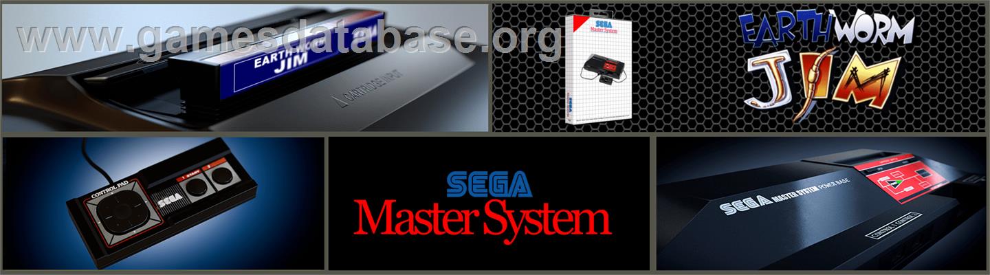 Earthworm Jim - Sega Master System - Artwork - Marquee