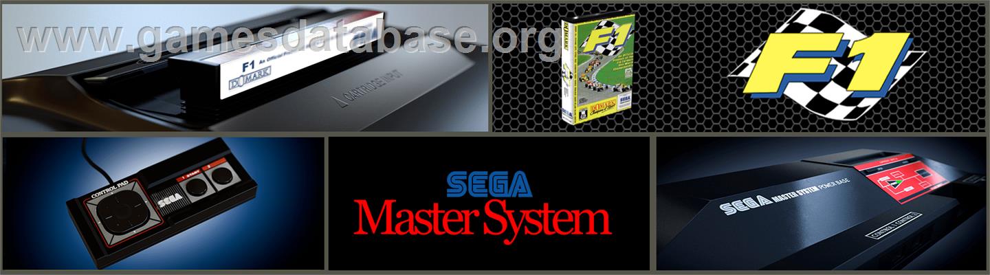 F-1 Spirit - The Way To Formula-1 - Sega Master System - Artwork - Marquee