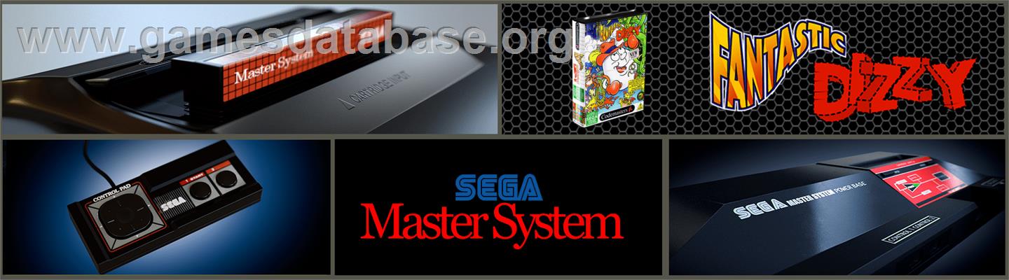 Fantastic Adventures of Dizzy - Sega Master System - Artwork - Marquee