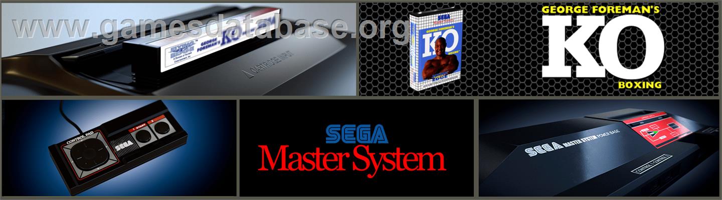 George Foreman's KO Boxing - Sega Master System - Artwork - Marquee