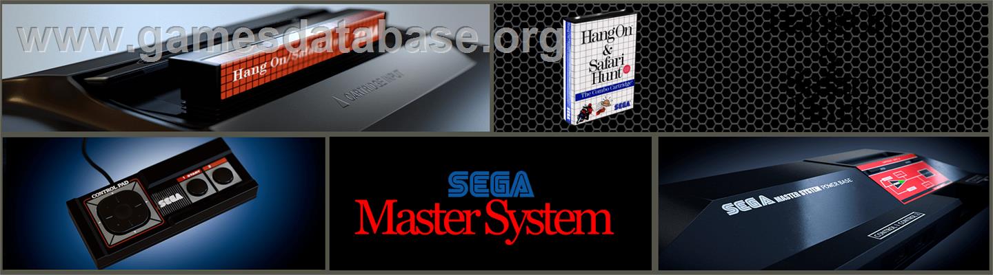 Hang On & Safari Hunt: The Combo Cartridge - Sega Master System - Artwork - Marquee