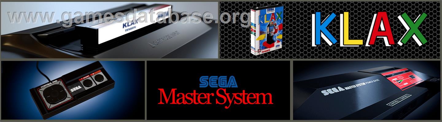Klax - Sega Master System - Artwork - Marquee