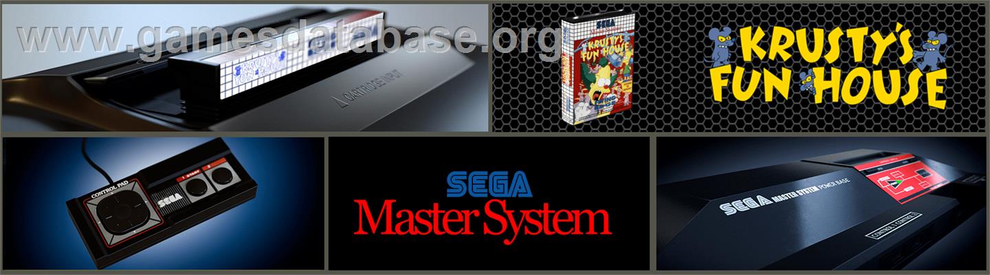 Krusty's Fun House - Sega Master System - Artwork - Marquee
