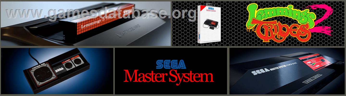 Lemmings 2 - The Tribes - Sega Master System - Artwork - Marquee