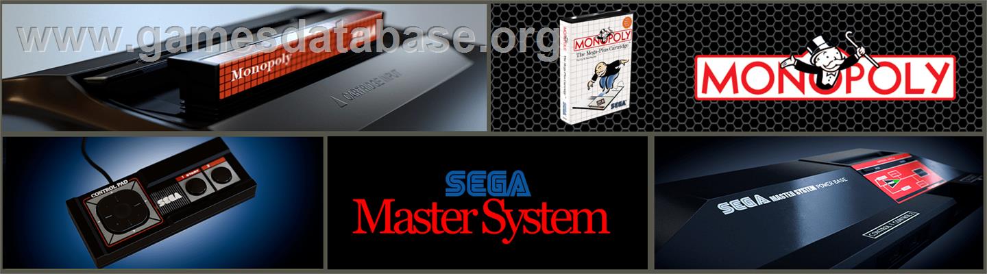 Monopoly - Sega Master System - Artwork - Marquee