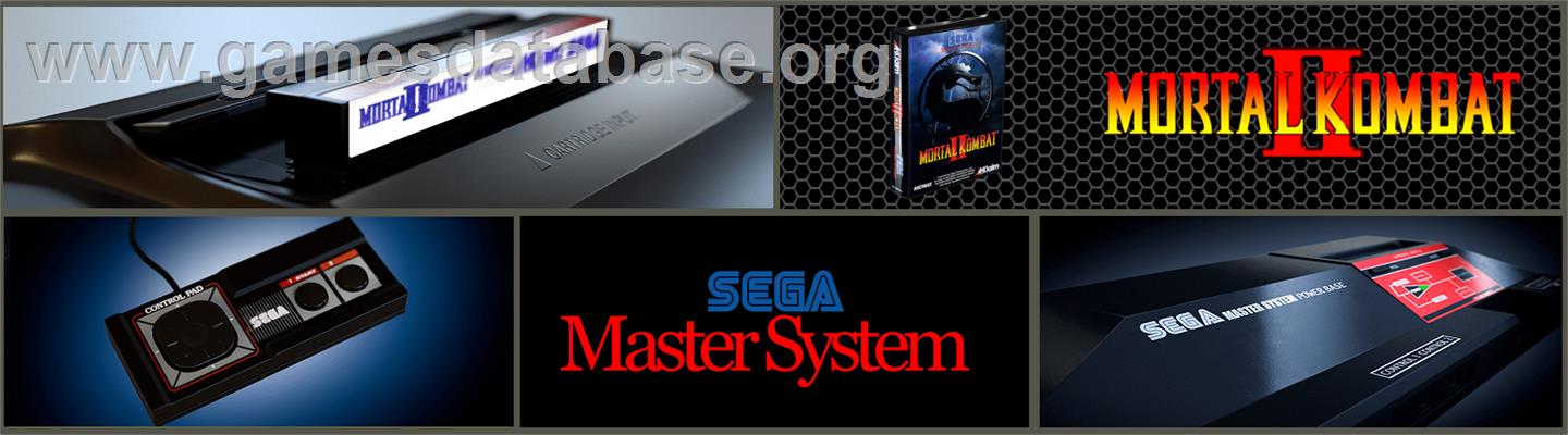 Mortal Kombat II - Sega Master System - Artwork - Marquee