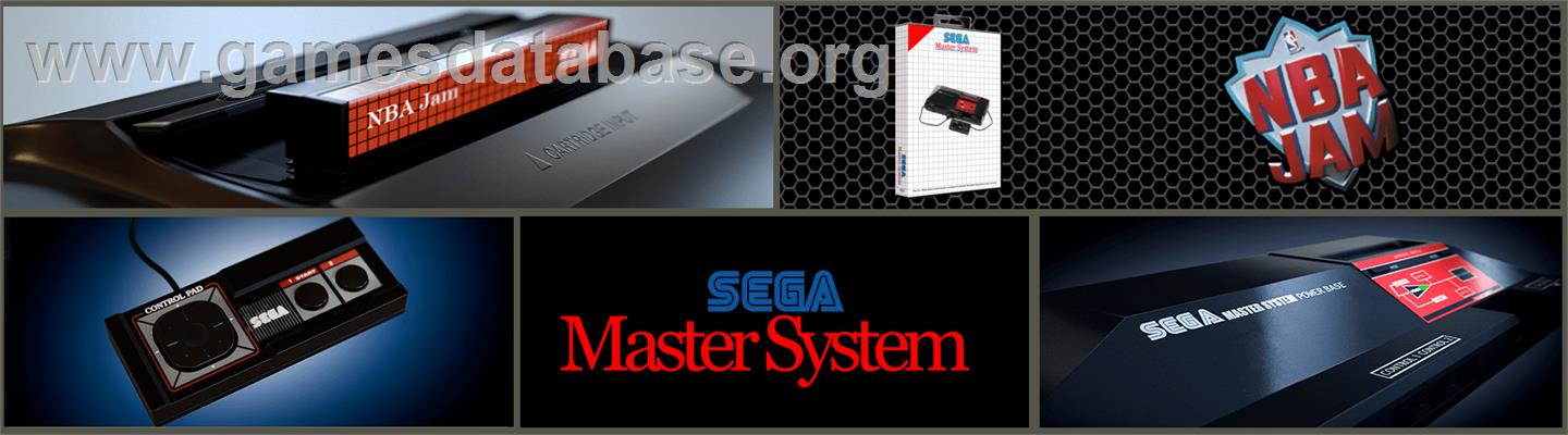 Nba Jam - Sega Master System - Artwork - Marquee