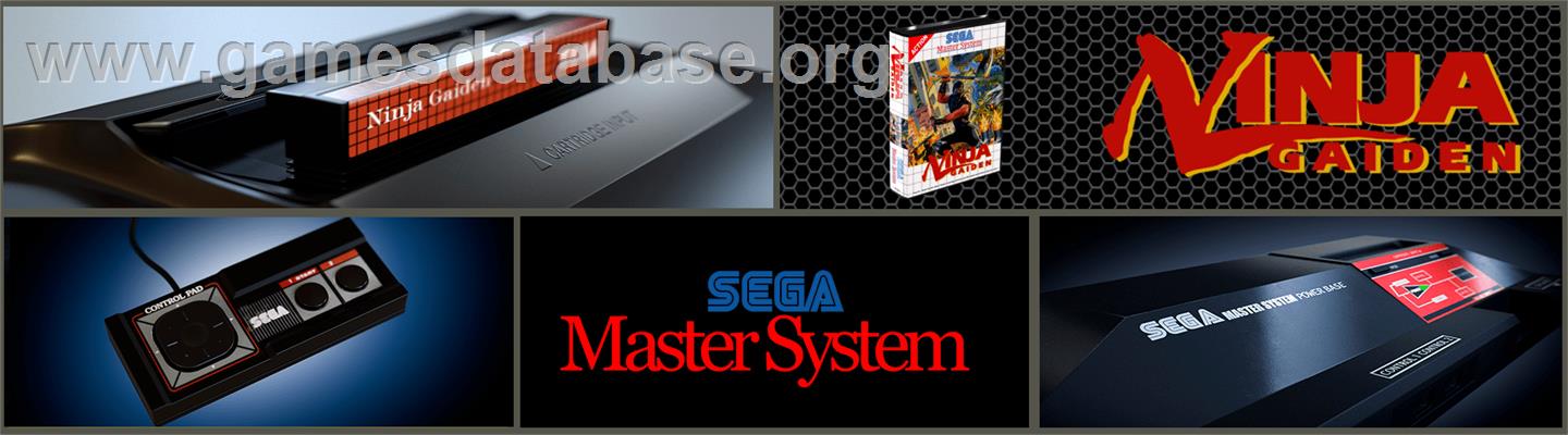Ninja Gaiden - Sega Master System - Artwork - Marquee