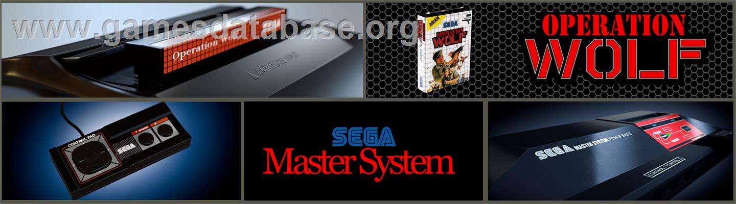Operation Wolf - Sega Master System - Artwork - Marquee