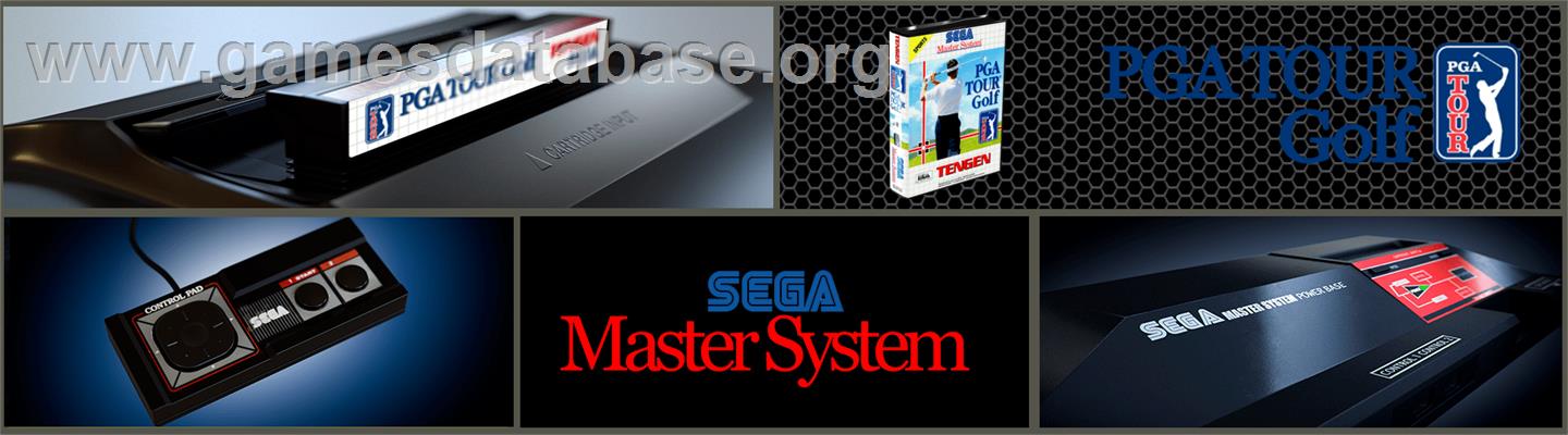 PGA Tour Golf - Sega Master System - Artwork - Marquee