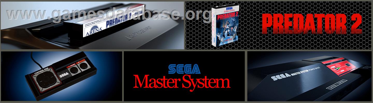 Predator 2 - Sega Master System - Artwork - Marquee