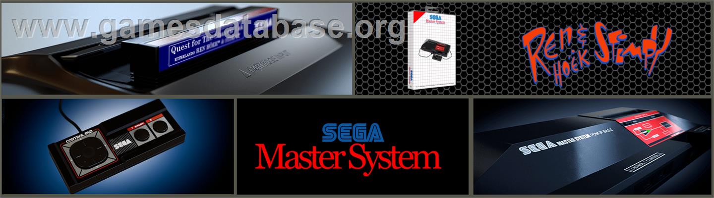 Quest for the Shaven Yak starring Ren Hoëk & Stimpy - Sega Master System - Artwork - Marquee