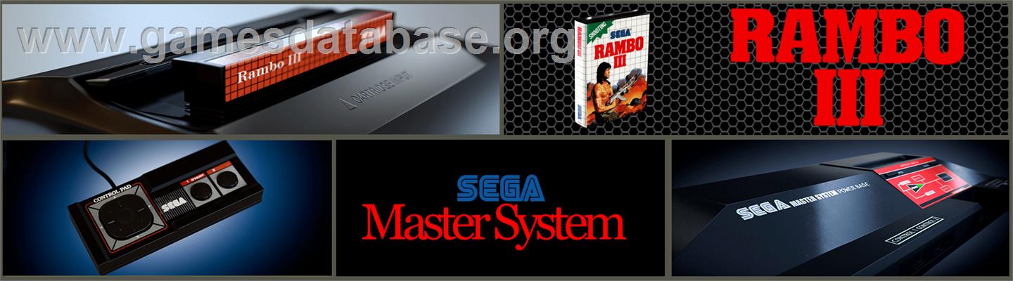 Rambo 3 - Sega Master System - Artwork - Marquee