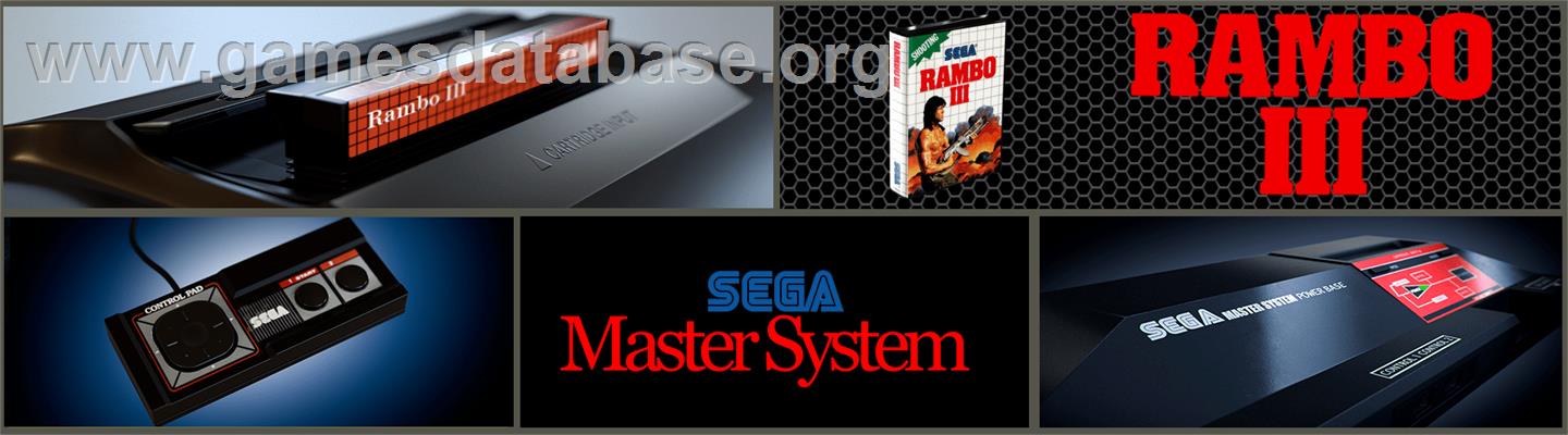 Rambo III - Sega Master System - Artwork - Marquee