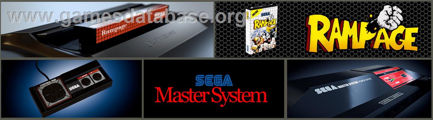 Rampage - Sega Master System - Artwork - Marquee