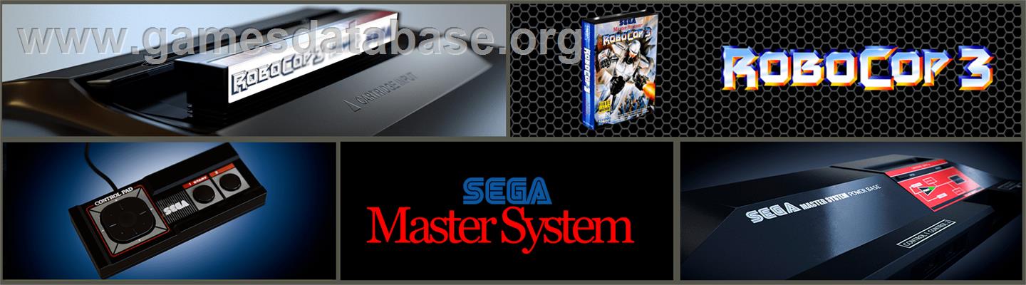 Robocop 3 - Sega Master System - Artwork - Marquee