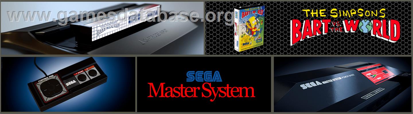 Simpsons - Bart Vs The World, The - Sega Master System - Artwork - Marquee