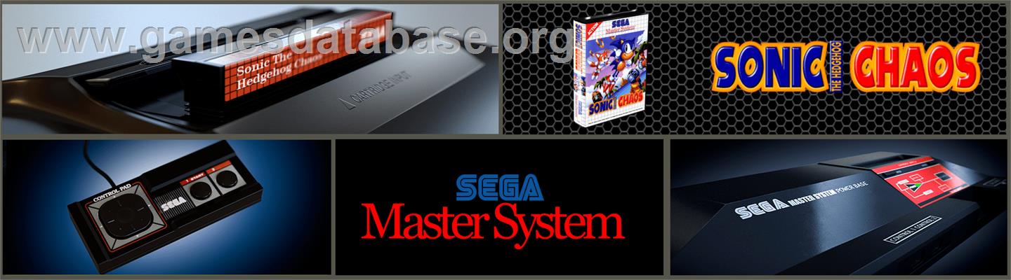 Sonic Chaos - Sega Master System - Artwork - Marquee