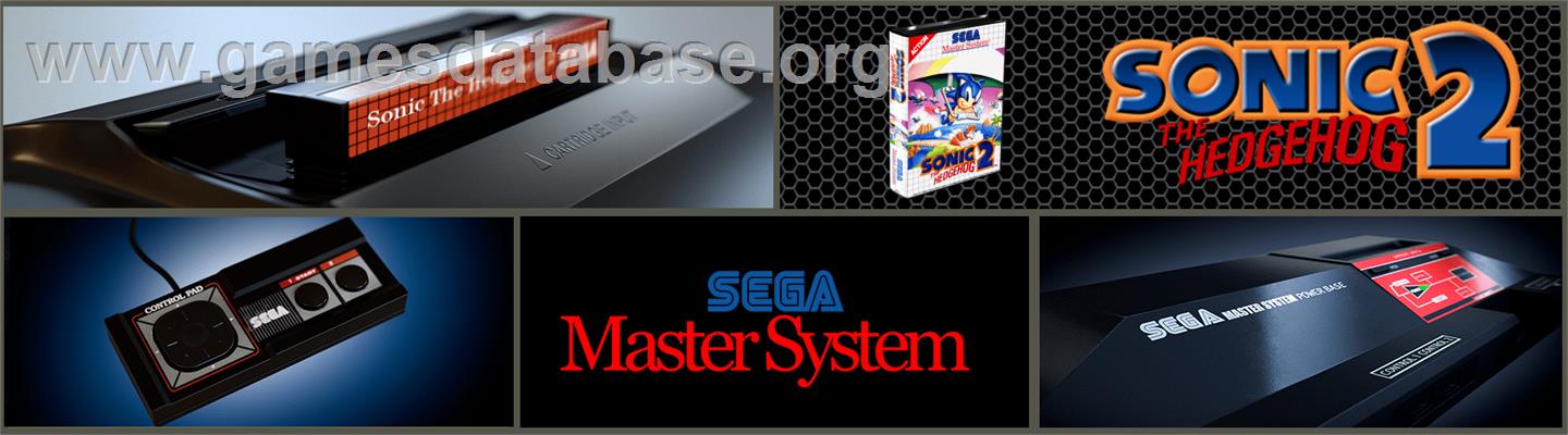 Sonic The Hedgehog 2 - Sega Master System - Artwork - Marquee