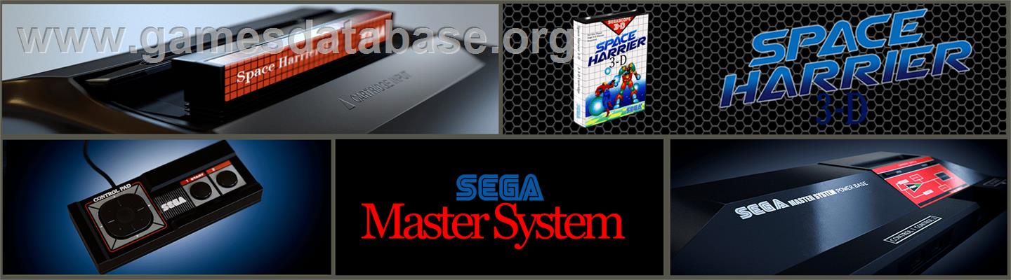 Space Harrier 3-D - Sega Master System - Artwork - Marquee