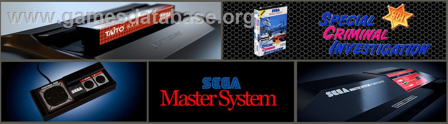 Special Criminal Investigation - Sega Master System - Artwork - Marquee
