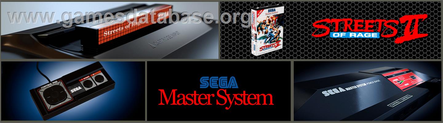 Streets Of Rage 2 - Sega Master System - Artwork - Marquee