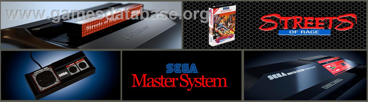 Streets of Rage - Sega Master System - Artwork - Marquee