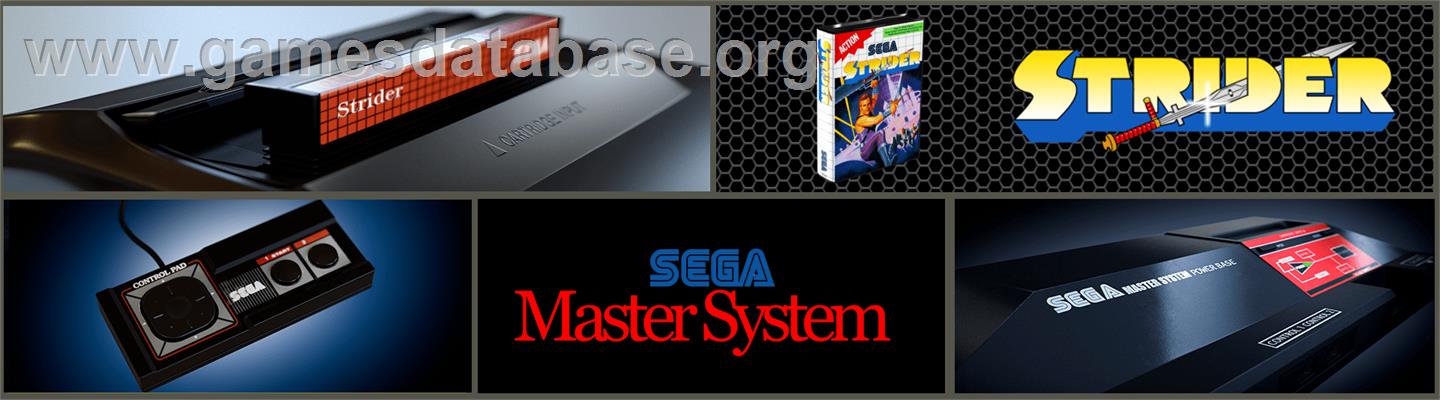 Strider - Sega Master System - Artwork - Marquee