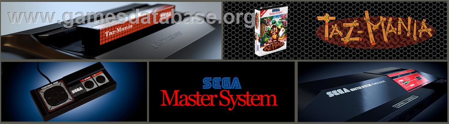 Taz-Mania - Sega Master System - Artwork - Marquee