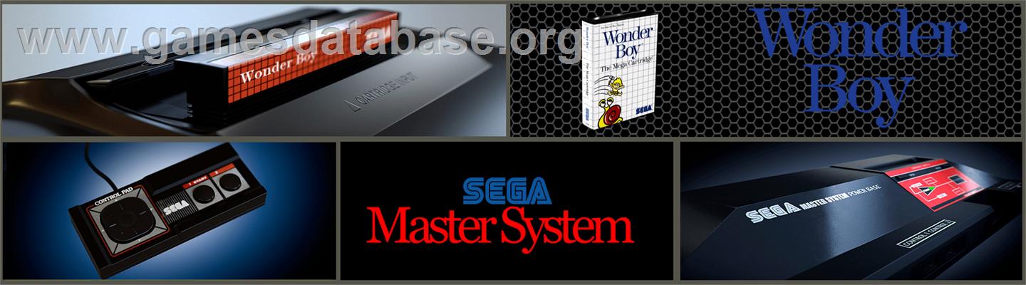 Wonder Boy - Sega Master System - Artwork - Marquee