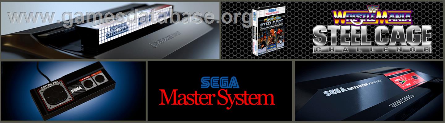 Wwf Wrestlemania - Steel Cage Challenge - Sega Master System - Artwork - Marquee