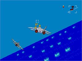 In game image of After Burner on the Sega Master System.