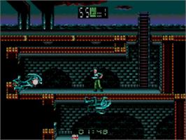 In game image of Alien 3 on the Sega Master System.